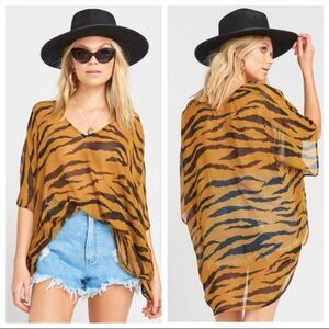 SHOW ME YOUR MUMU | SMYMM Peta Tunic Top in Great Tiger Women’s Size Small